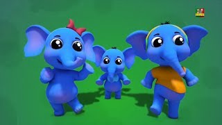 Família dedo elefante  poesía infantil para los niños  Finger Family Song  Elephant Finger Family [upl. by Deni]