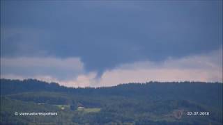 Schauerzelle mit Starkregen 22072018 rainstorm timelapse [upl. by Adgam]