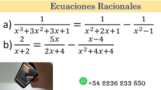 Ecuaciones Racionales [upl. by Hsetih]