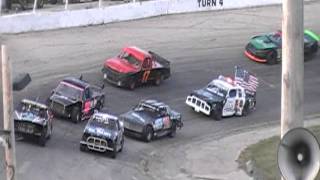 Worst Figure 8 Crash  Slinger Super Speedway Ever 9112011 [upl. by Emera]