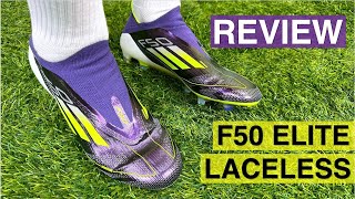 SIMPLY NOT AS GOOD  Adidas F50 Elite Laceless  Review  On Feet [upl. by Lim]