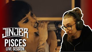 REACTION JINJER  Pisces Live Session VIBE Fit For A King  God Of Fire [upl. by Tannenbaum]