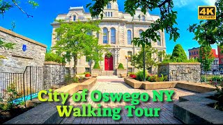 Walking tour downtown Oswego NY 4K [upl. by Bohun222]