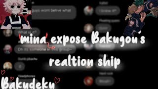 Mina exposing Bakugous secret relationship  bakudeku  Bnha  Katsukisimp [upl. by Kealey818]