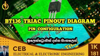 BT136 triac pinout diagram  bt136 [upl. by Viens301]