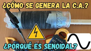 El ALTERNADOR o GENERADOR de CA  Experimentos eléctricos⚡️ [upl. by Hluchy301]