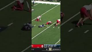 Utah blows up Utah State receiver [upl. by Aleehs853]