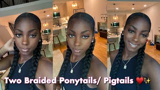 How To Braided Ponytail With Braiding Hair  Beginner Friendly [upl. by Taro352]