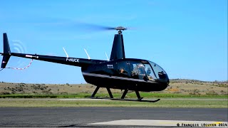 Robinson R44 FHUCK takeoff at MillauLarzac LFCM [upl. by Arerrac]