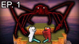 Surviving Giant Spiders on a Haunted Island in Hardcore Minecraft [upl. by Akedijn]