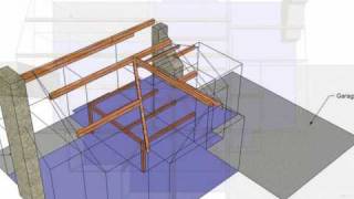 Sample of Roof Support Line Drawing of Roof Structure Layout and House Line Drawing [upl. by Magulac]