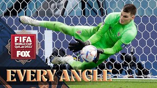 Croatias Dominik Livaković blocks THREE penalty kicks against Japan in the 2022 FIFA World Cup [upl. by Cleave]