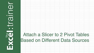 Excel  Attach a Slicer to 2 Pivot Tables Based on Different Data Sources [upl. by Neirb]