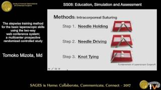 The stepwise training method for the basic laparoscopic skills using the 2way web conference system [upl. by Suivatnad]