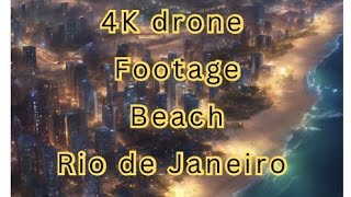 4K drone footage Ipanema Beach  Night [upl. by Efeek231]