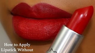 How to Apply Lipstick Without A Lipliner [upl. by Tiebout]