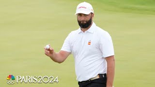 Jon Rahm Xander Schauffele positioned atop stacked leaderboard at Paris Olympics  NBC Sports [upl. by Aloin]