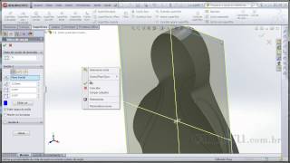 Conversão entre corpos sólidos e superfícies  Curso SolidWorks 2012 Superfícies  Aula 51 [upl. by Willdon]