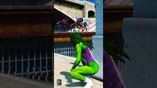 Green Women Hulk save many spiderman spiderman shorts [upl. by Eilyw]