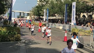 Kids Run flagged off at the 2018 Al Mouj Muscat Marathon [upl. by Ahswat]