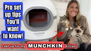 Detailed set up Tutorial for Laresar Pets Self Cleaning Litter Box to get the longest use [upl. by Aniaj]