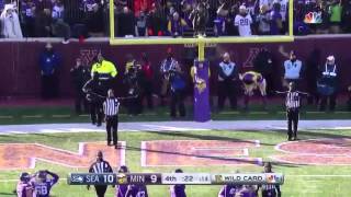 Blair Walsh misses game winning Field Goal Seahawks advance [upl. by Rebeka]