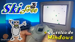 SkiFree Windows Port  Dreamcast Gameplay  CRT [upl. by Elhsa]