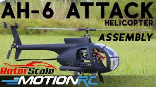 Assembling the Rotorscale AH6 Attack Tactical RC Helicopter  Motion RC [upl. by Eidoow]