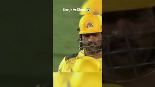 nortje vs Dhoni 😱 shorts cricket trending trendingshorts trendingvideo viratkohli viralvideo [upl. by Gussi949]