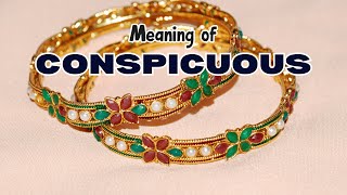 What is the meaning of Conspicuous [upl. by Lexie]