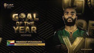 CAF Awards 2022  Goal of the Year Nominee  Youssouf MChangama Comoros  TotalEnergies AFCON [upl. by Leoy]