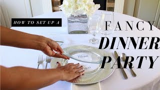 How to Setup for a Fancy Dinner Party  How to Setup a Basic Informal amp Formal Table Setting [upl. by Kerekes308]