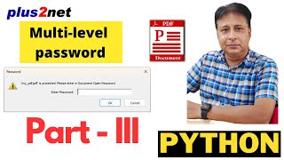 How to set User and Master level password for different activities in PDF file in Reportlab PartIII [upl. by Ynnal]