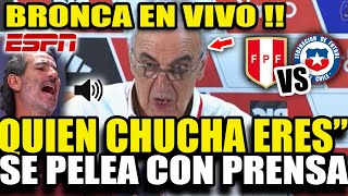 EXPLOTÓ FOSSATI SE PELEA EN CONFERENCIA CON PERIODISTAS TRAS EL PERÚ VS CHILE 00 [upl. by Vivyanne]