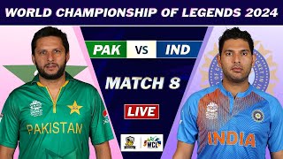 PAKISTAN vs INDIA 8th T20 MATCH LIVE COMMENTARY  PAK vs IND LIVE  WORLD CHAMPIONS OF LEGENDS [upl. by Leamiba]