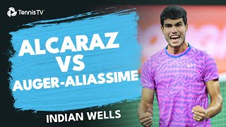 Carlos Alcaraz Takes On Felix AugerAliassime 👌  Indian Wells 2024 Highlights [upl. by Hanyaz]