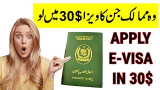 EVISA IN 30 بہت سستا ویزا  APPLY eVISA ON PAKISTANI PASSPORT [upl. by Pippo]