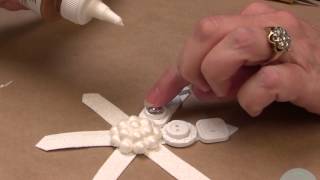 DIY Elegant Button Snowflake Ornaments using Aleenes Tacky Glue [upl. by Onnem]