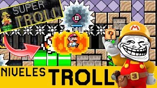 ¿PERO QUÉ ESTÁ PASANDO AQUÍ 😵  NIVELES TROLL 18  Super Mario Maker en Español  ZetaSSJ [upl. by Aihsele]