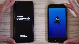 Galaxy S9 Plus vs Xiaomi Mi6 with Oreo Update MIUI 923  Speed Test [upl. by Nive157]