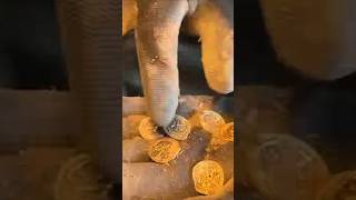 He found a fortune of treasure inside the cylinder of the hidden cave 😱  metaldetecting shorts [upl. by Eniron]