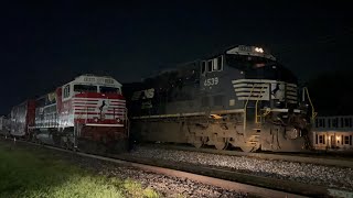 NS 111 With Gorgeous NC P3 Horn Passes NS 911 and the Safety Train [upl. by Kerk66]