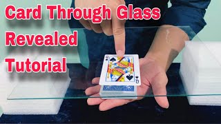 Card THROUGH Glass MAGIC REVEALED TUTORIAL [upl. by Roda]