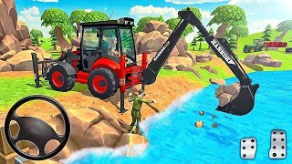 JCB 3DX Backhoe Loader Driving 🔴 Live Bus Simulator Indonesia gameplay [upl. by Eahsel]