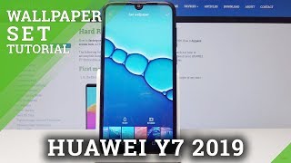 How to Update Wallpaper in Huawei Y7 2019  Change Lock Screen [upl. by Hermia202]