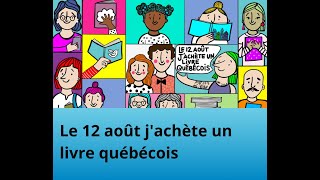 Le 12 août jachète un livre québécois 2024 [upl. by Enymzaj]