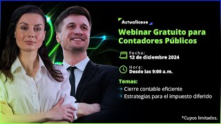 Webinar Domina los desafíos del cierre contable 2024 [upl. by Venn]