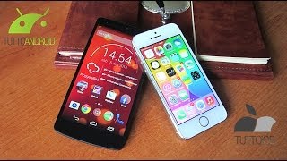 Nexus 5 vs iPhone 5S il confronto di TuttoAndroidnet [upl. by Enorahs421]