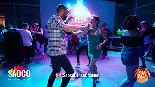 Talal Benlahsen and Elena Badzym Salsa Dancing at Riga Salsa Festival 2018 Saturday 11082018 [upl. by Socha]