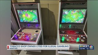 Tobacco shop owner cited for illegal gambling [upl. by Elbon]